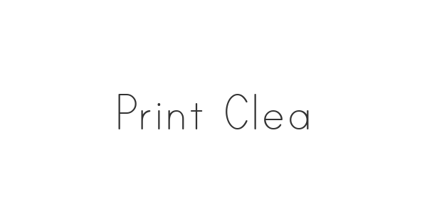 Print Clearly font thumbnail